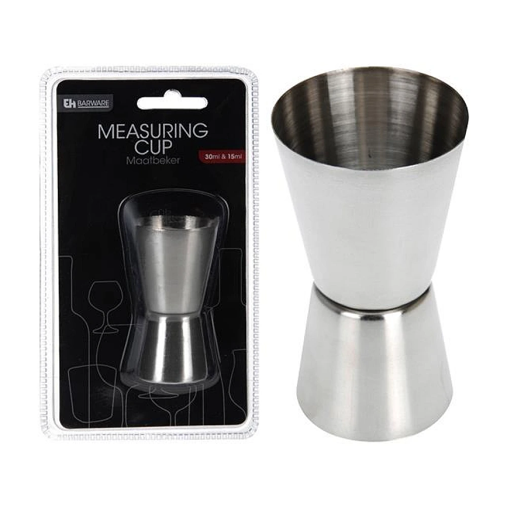 Pahar gradat pentru cocktailuri EH 15ml + 30ml, inox