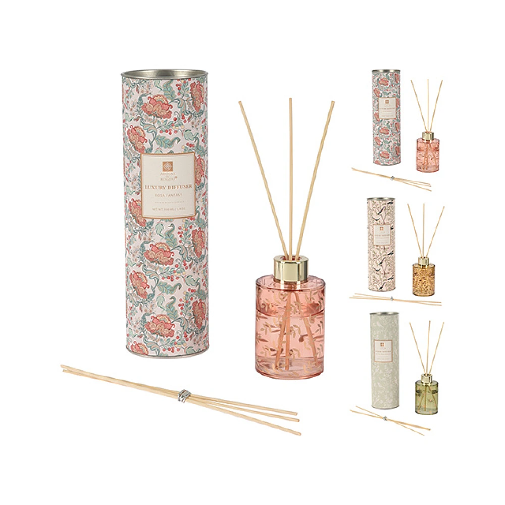Aromatizator 80ml + baghete, 3 mirosuri, in tub