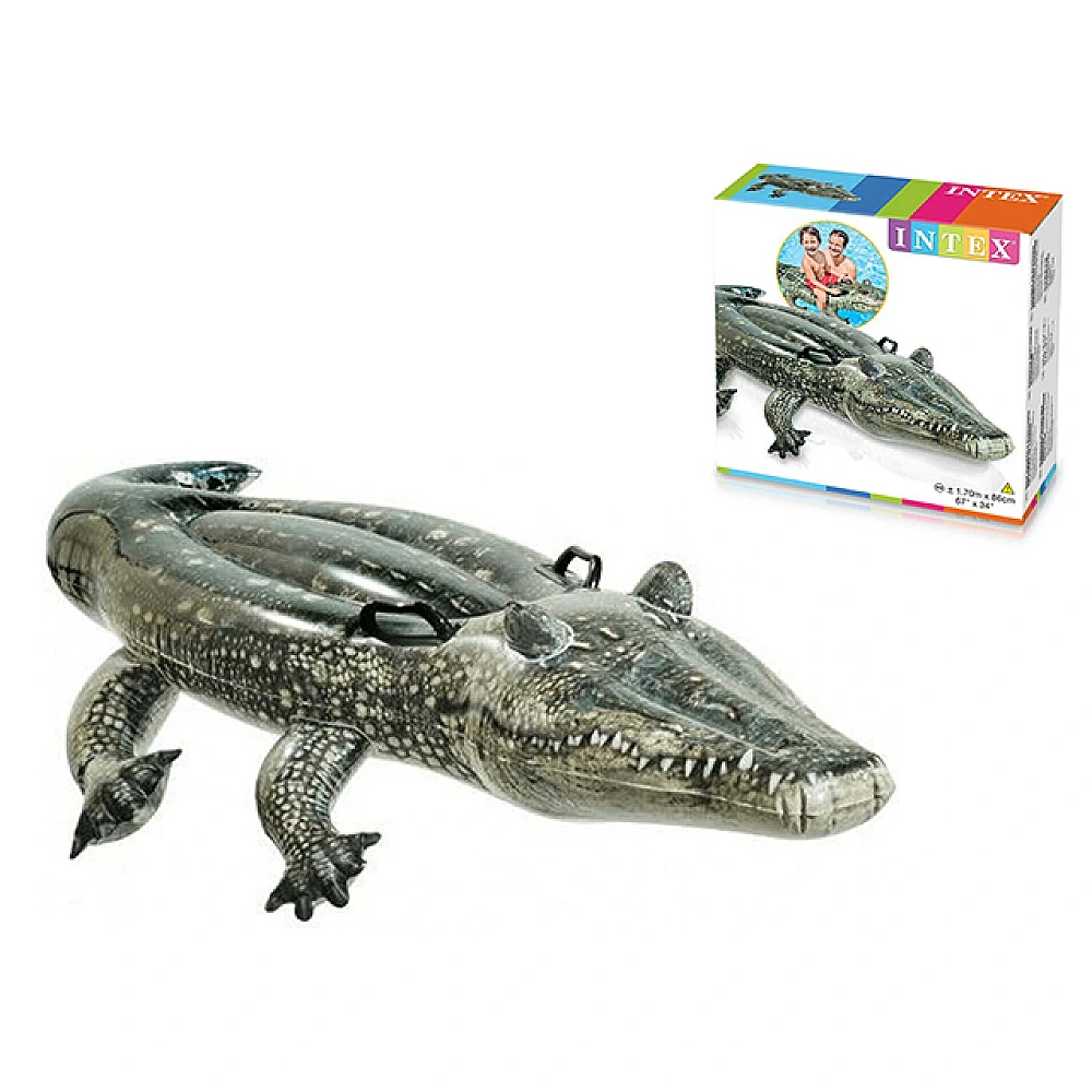 Pluta-saltea gonflabila “Aligator” cu mânere, 170×86 cm, până la 40 kg, 3+