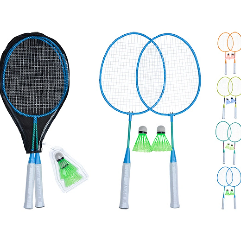 Set palete badminton: 2 palete + 2 fluturasi 13cm