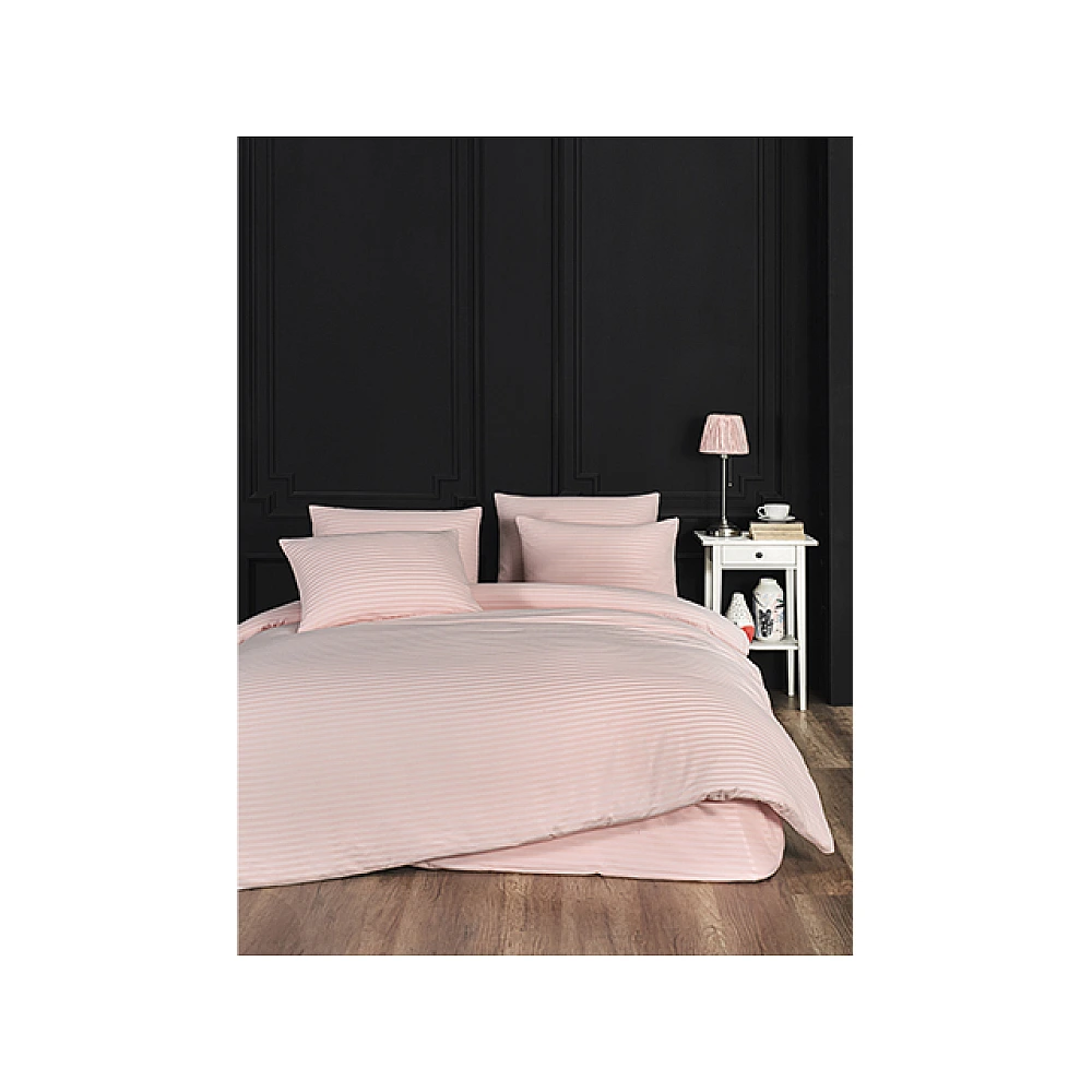 Lenjerie de pat Euro 2 NH Stripe Satin, roz