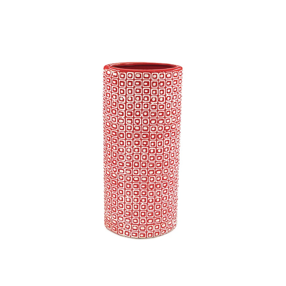 Vaza din ceramica AF Burlesque H35cm ovala, rosu