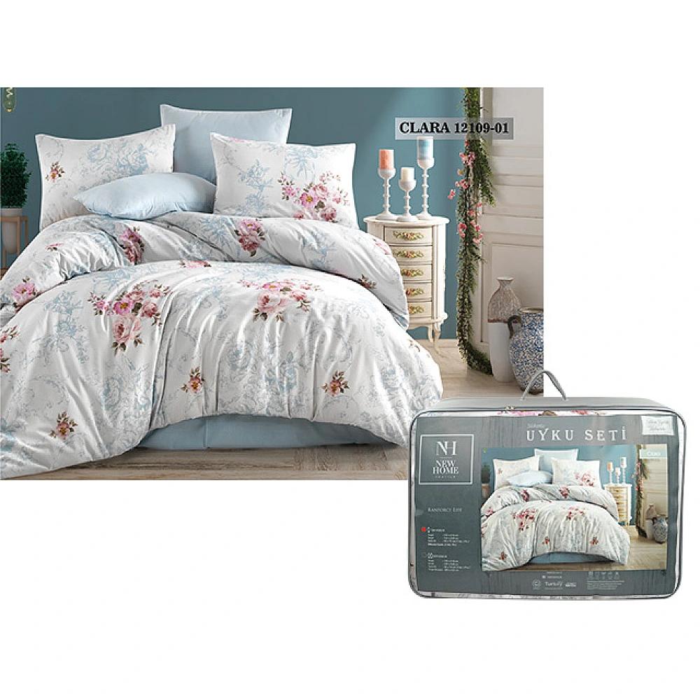 Lenjerie de pat 2pers NH Comforter Clara cu plapuma si perne, policotton