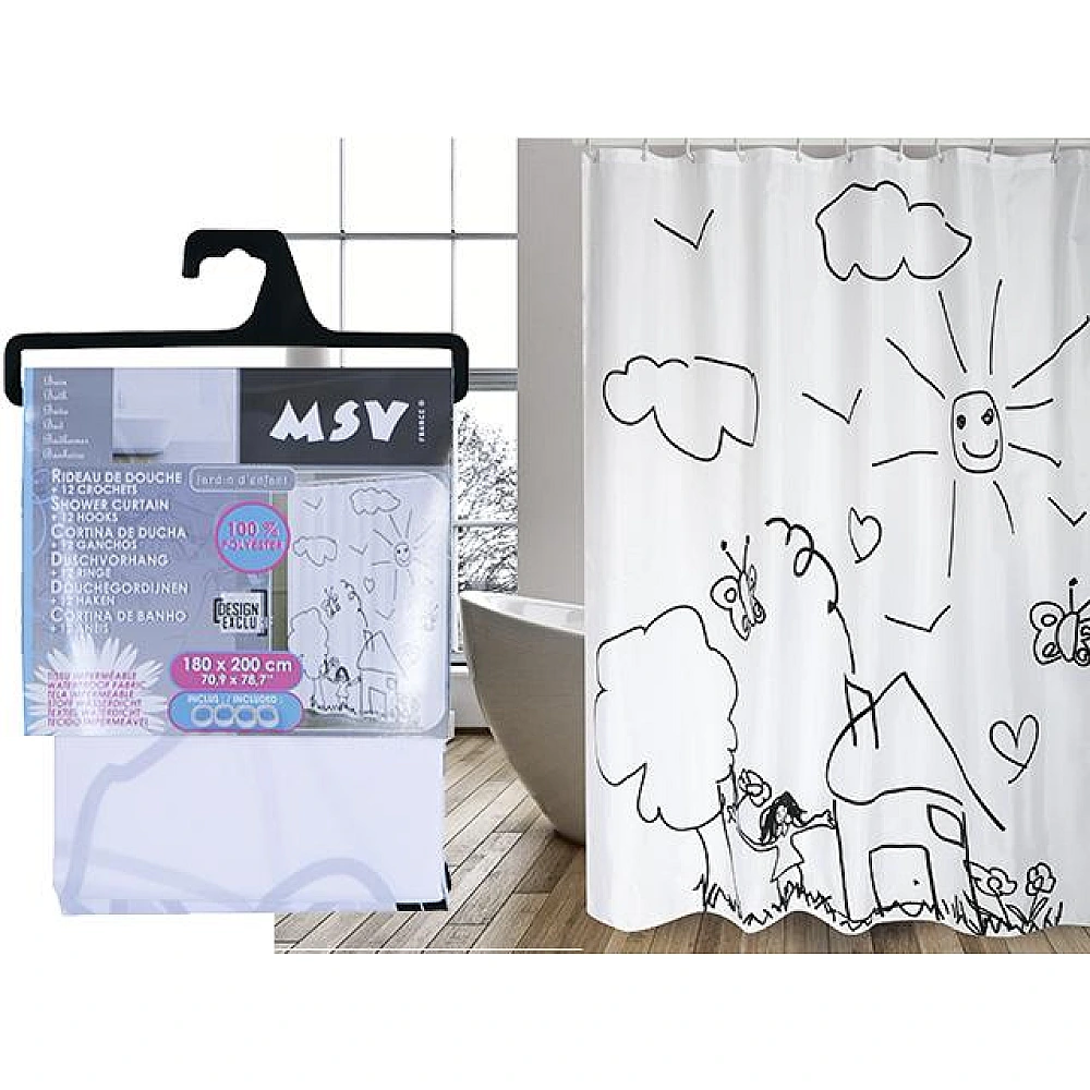 Perdea pentru dus 180X200cm MSV 