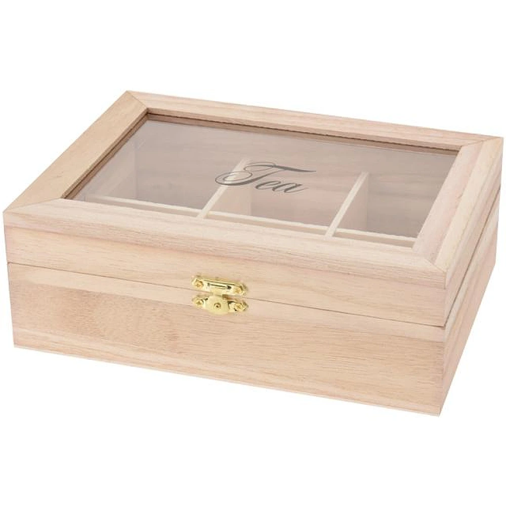 Cutie pentru ceai 6 sectiuni 20.5X16X7.2cm, lemn