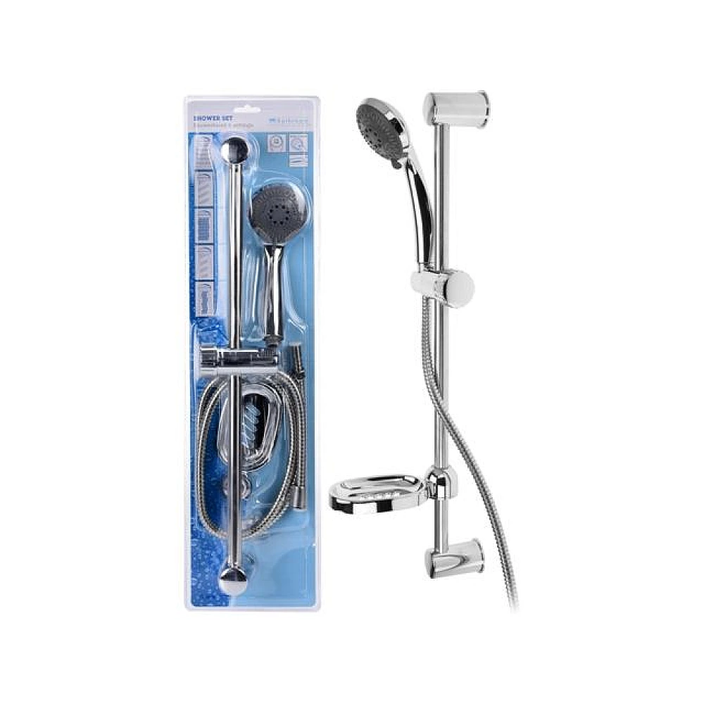 Set de dus Bathroom: para dus, furtun 1.5m, suport cu sapunieră