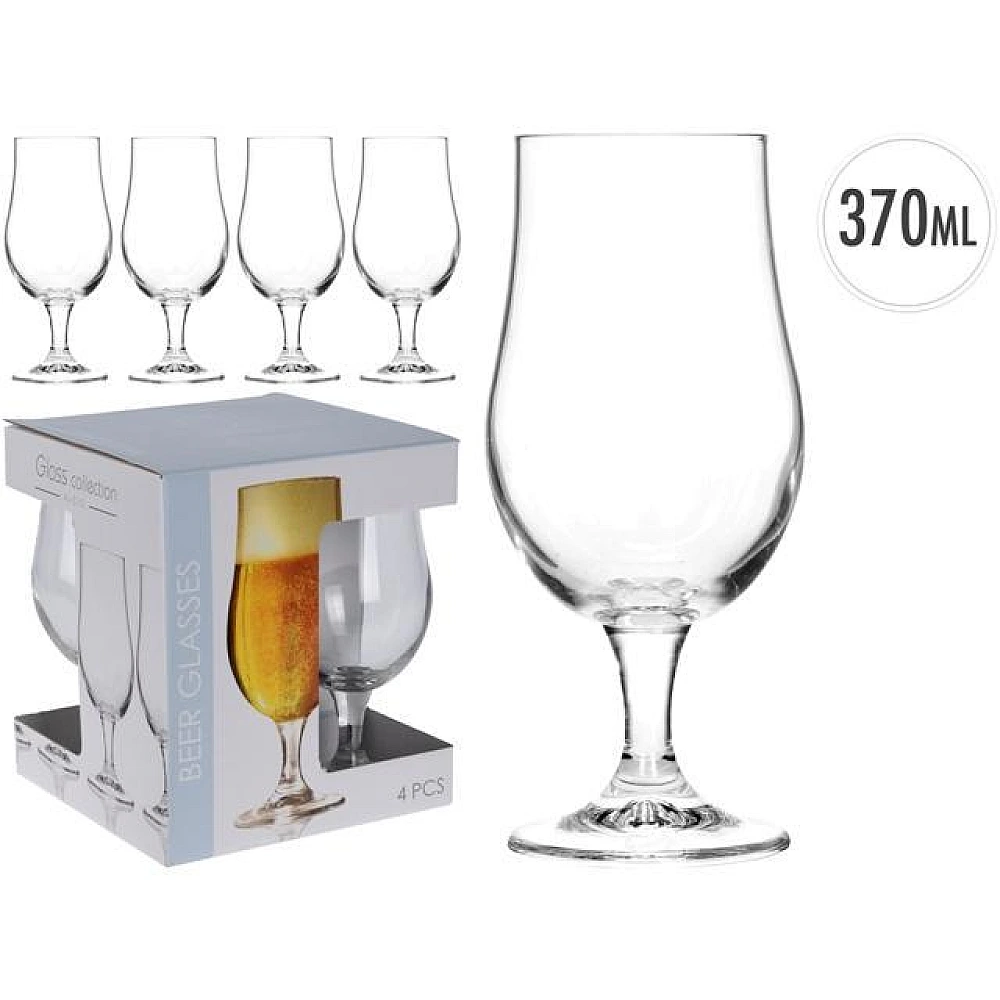 Set pocale pentru bere 4 buc 370 ml, 18cm EH