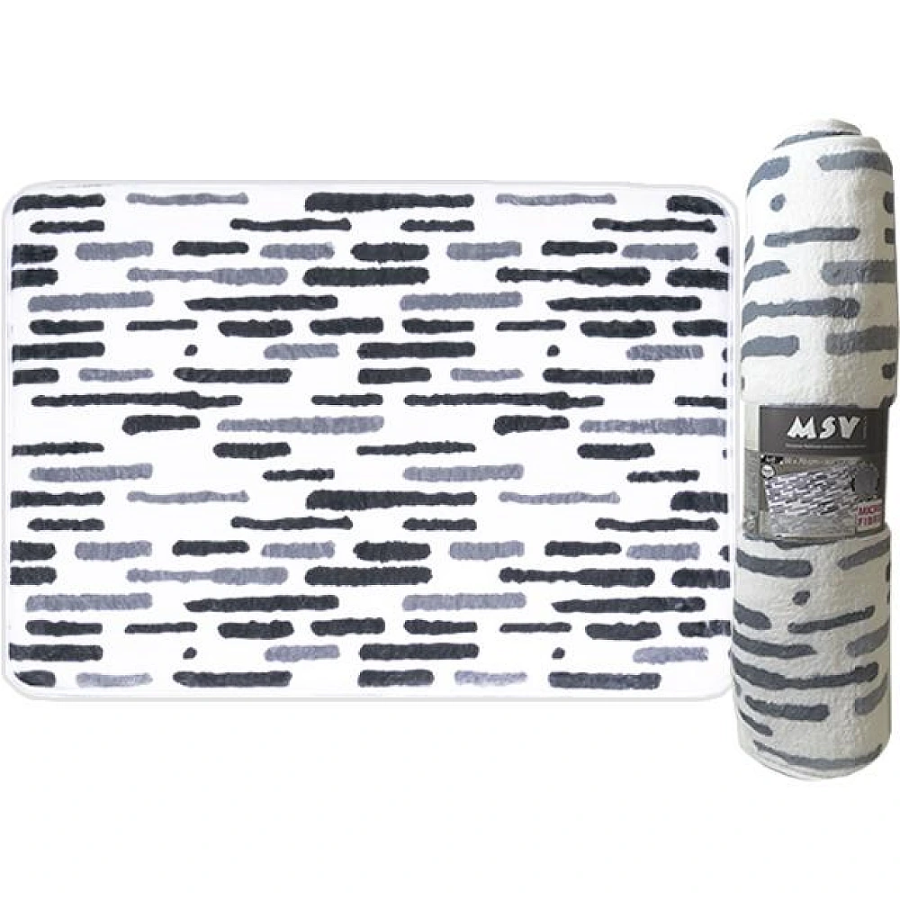 Covoras pentru baie 50X70cm MSV Loft gri, microfibra