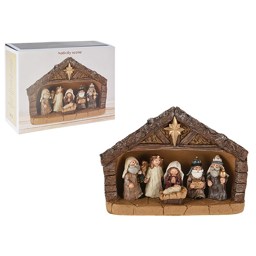 Presepa cu 7 figurine 24X9X18сm, ceramica