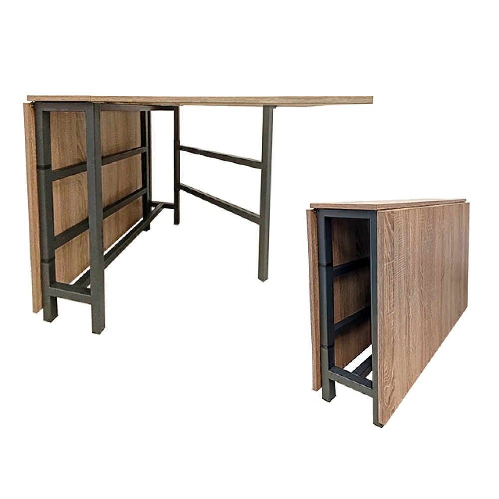 Masa plianta 160X82cm, cafeniu inchis(5194MX), metal/PAL