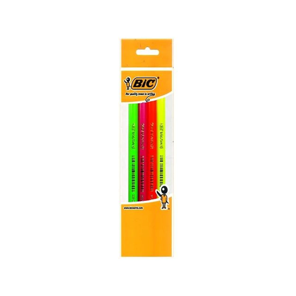 Set creioane simple 4buc Bic Fluo Evolution