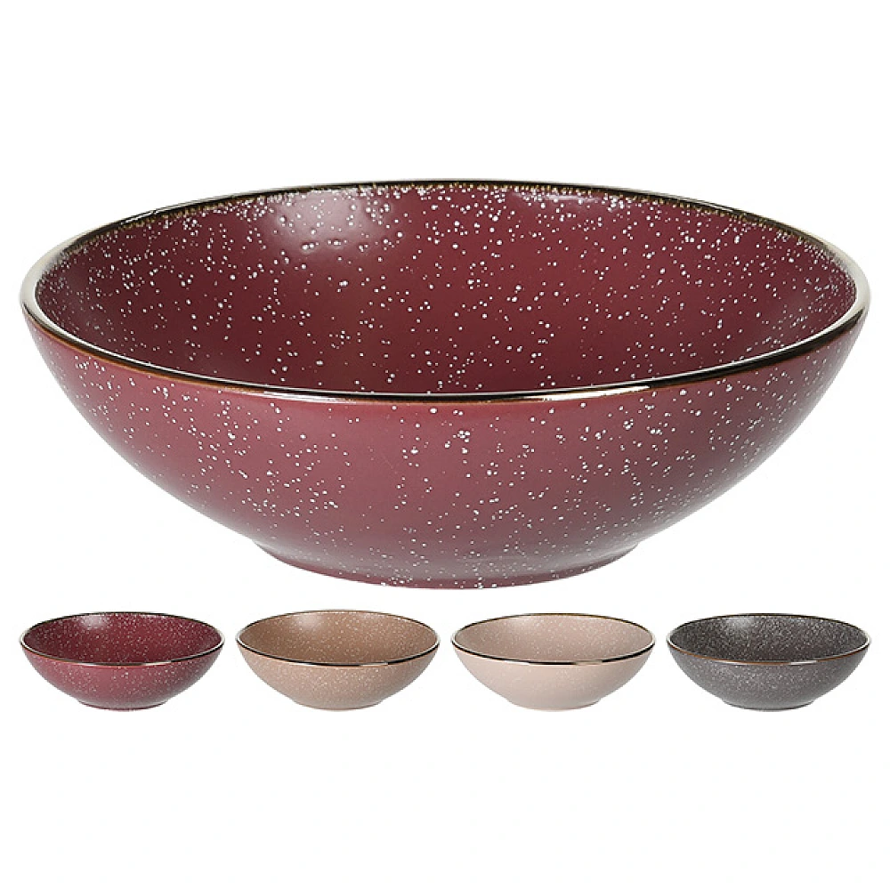 Farfuire adanca 18cm Metallic Rim, ceramica
