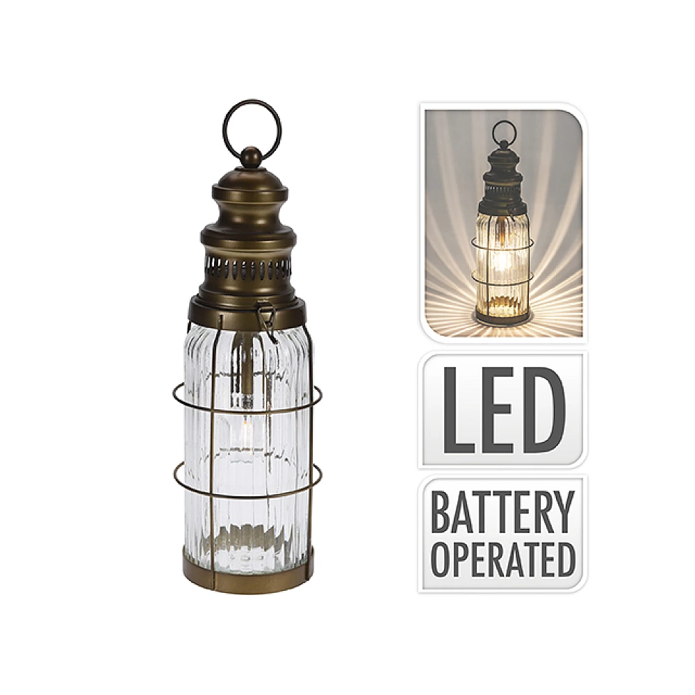 Felinar suspendabil D12X29сm cu aprindere cu fir ata LED si temporizator