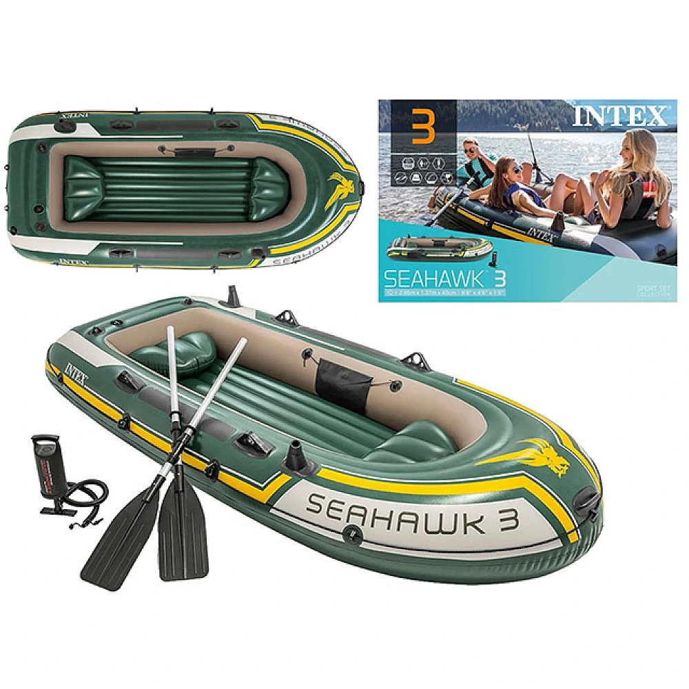 Barca gonflabilă “Seahawk 3” cu vâsle și pompă, 295x137x43 cm, până la 360 kg