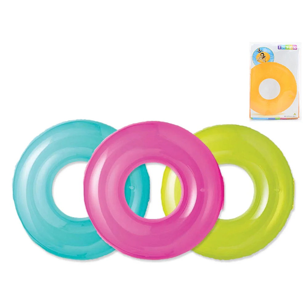 Cerc gonflabil “Neon rece” D 91 cm, până la 60 kg, 9+, 3 culori