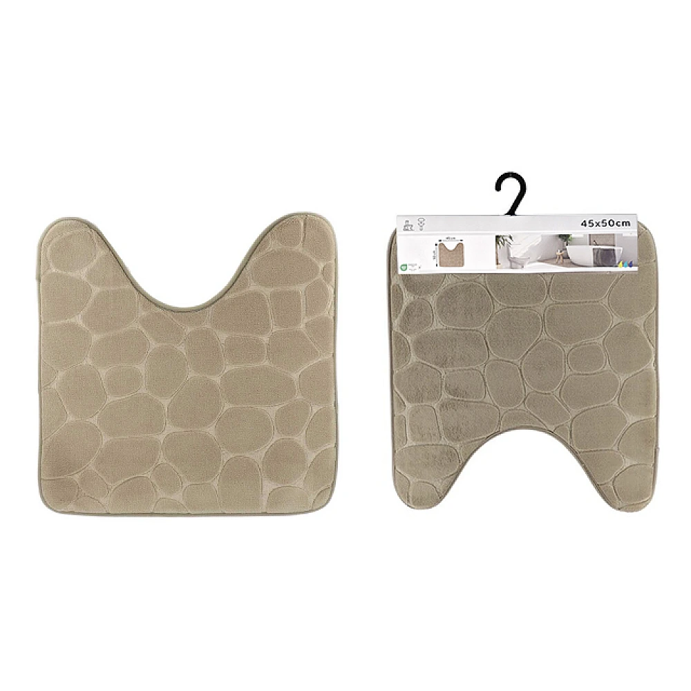 Covoras pentru WC 45X50 cm Tendance cu memorie, microfibra, bej închis