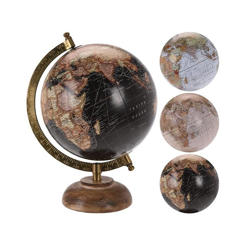 Glob pamantesc din lemn D15cm, H24cm, 4 modele