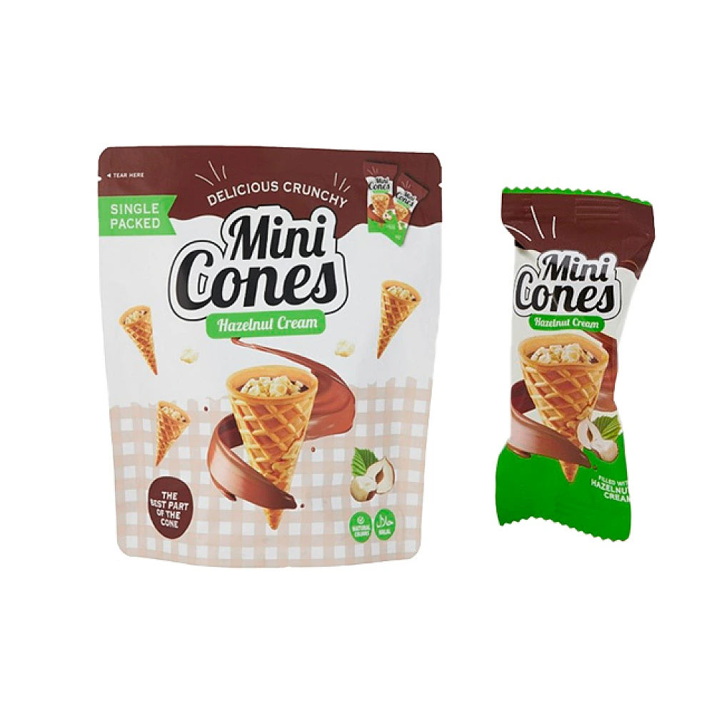 Mini conuri de napolitana cu umplutura 100 g