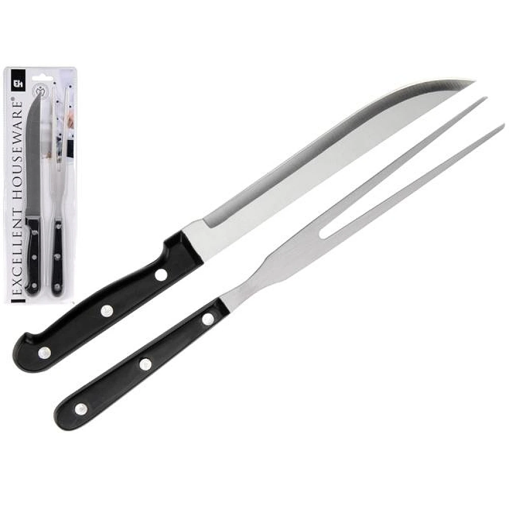Set cutit 30cm si furculita 30cm pentru tăierea cărnii