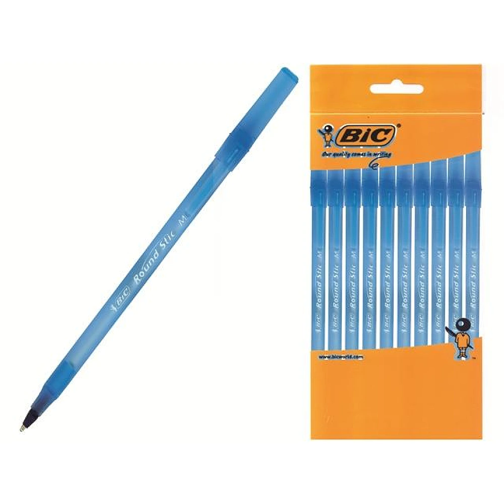 Set pixuri BIC Round Stic 10buc, albastru, blister