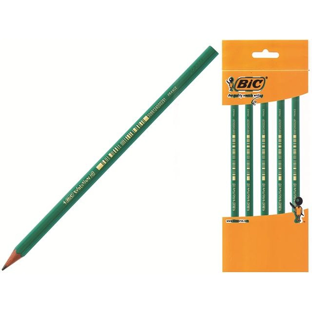 Set de creioane simple 5 buc Bic Eco Evolution