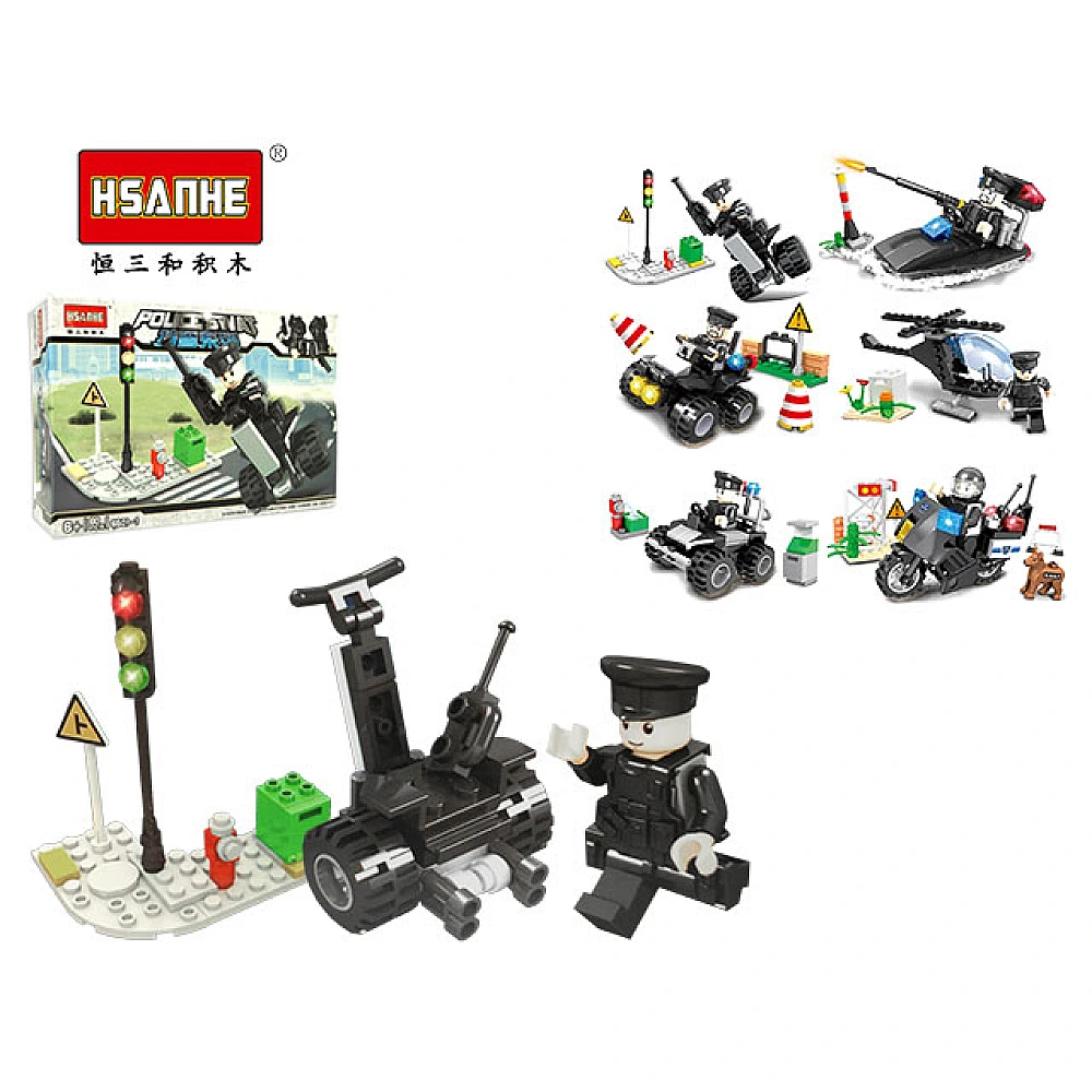 Constructor Hsanhe mini Police 14X9.3X4.4cm, 6div