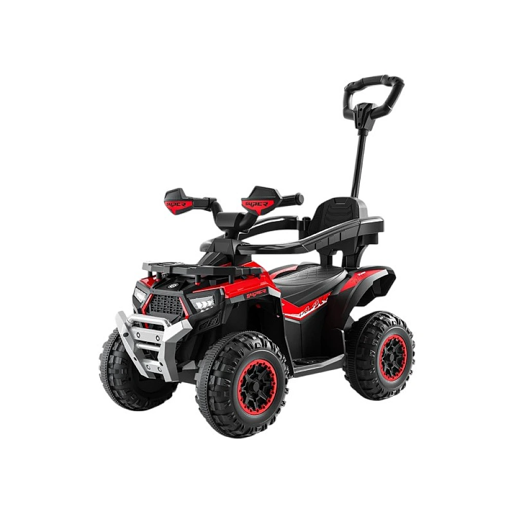ATV electric rosu cu maner parental, 6V 4,5Ah max 25kg, 89x43x93 cm