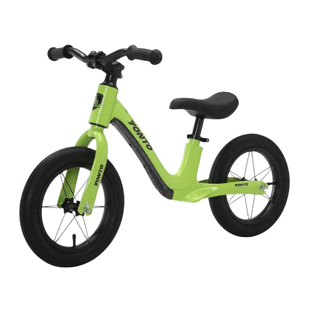 Bicicleta verde fara pedale 12'(918), LED max 25kg, 2+