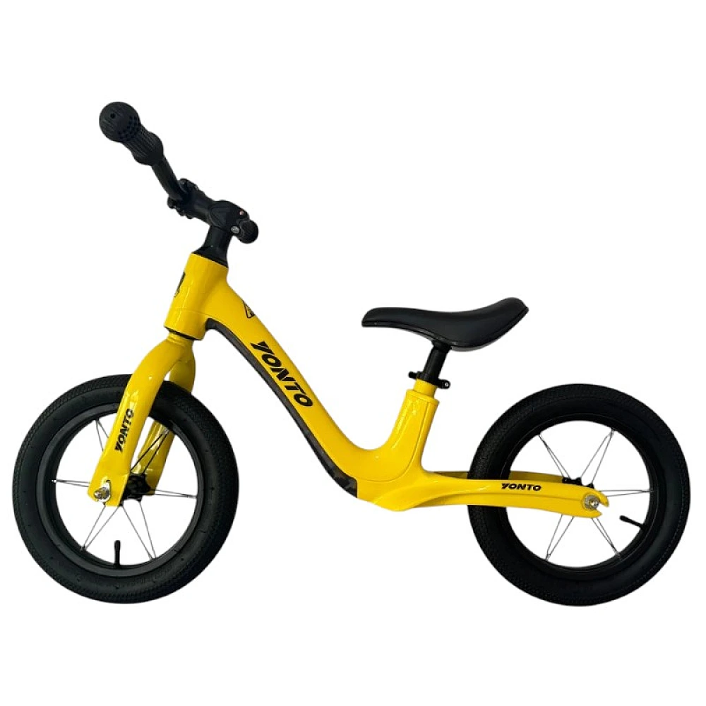 Bicicleta galbena fara pedale 12'(918), LED max 25kg, 2+