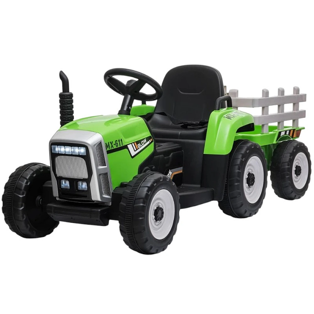Tractor cu remorca 12V, max 25 kg (4.5Ah, Mp3,136,5x50x52,5 cm) MX611/2 verde