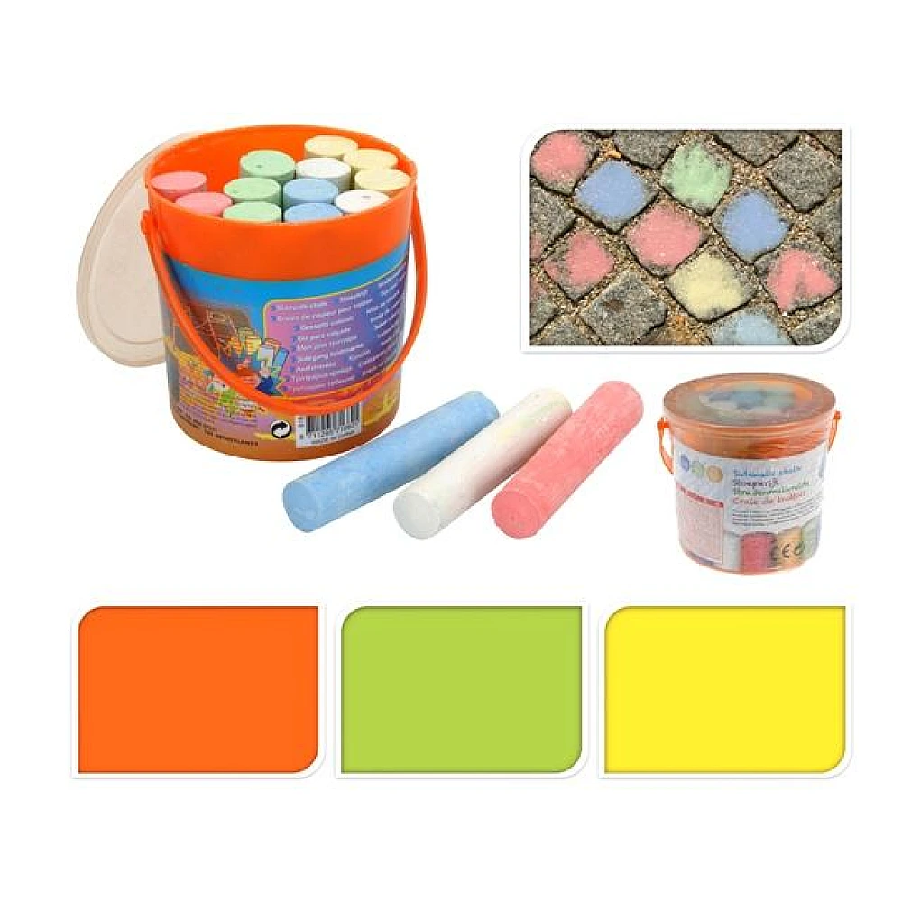 Set creta multicolora in galeata 15buc