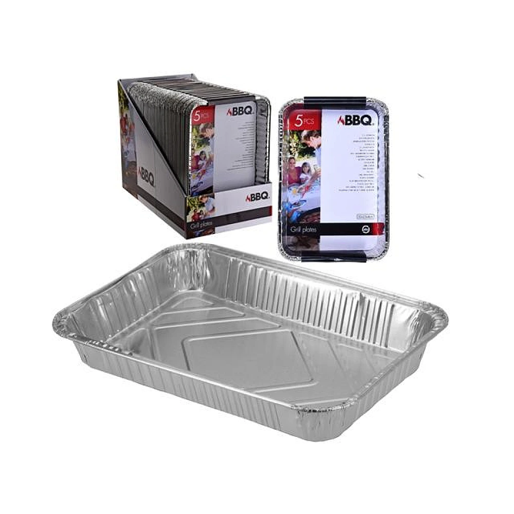 Forme din aluminiu BBQ 5buc, 32X23X4cm