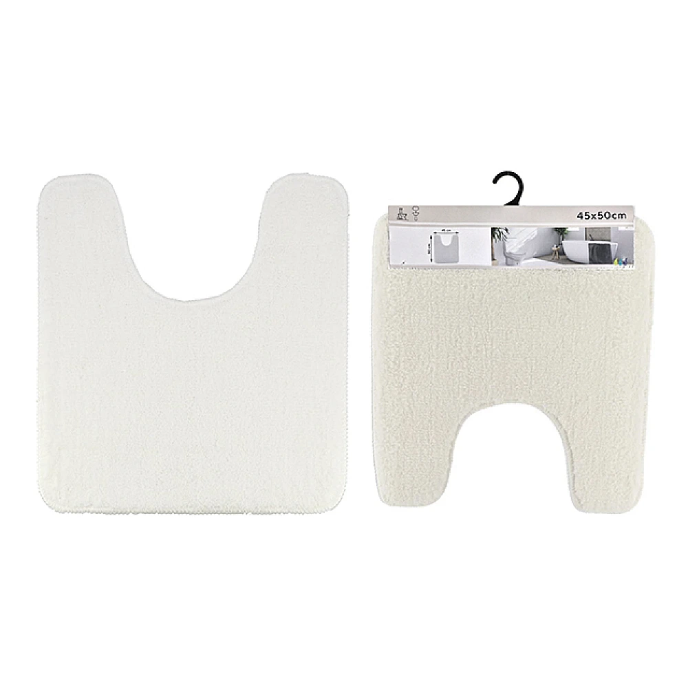 Covoras pentru WC 45X50cm Tendance, microfibra, alb