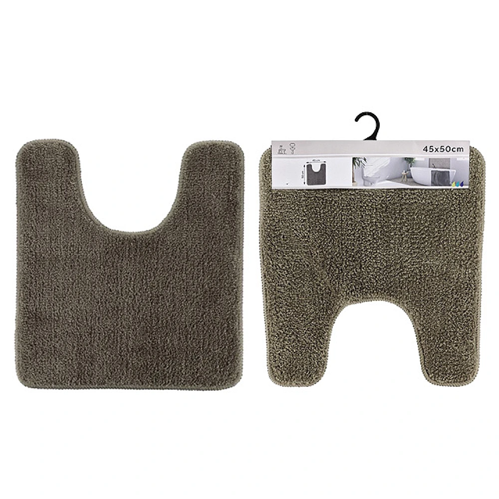 Covoras pentru WC 45X50cm Tendance, microfibra, gri-cafeniu