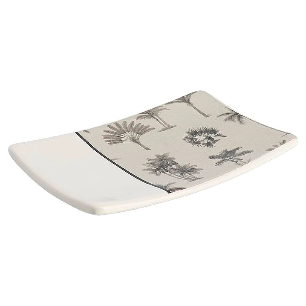 Sapuniera Tendance Arizona Dream gri-alb, din ceramica