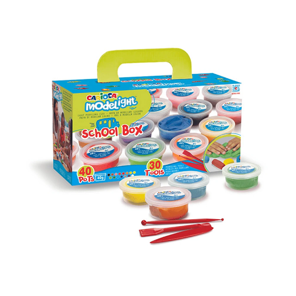 Set pentru modelare Modelight School Box 40 culori X 40g + 30 instrumete