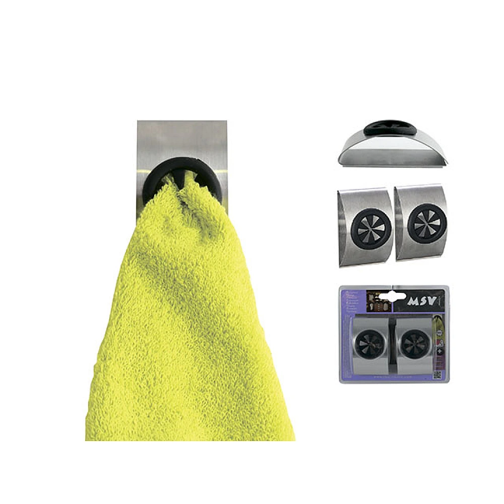 Cleme pentru prosoape montate pe perete MSV 2 buc