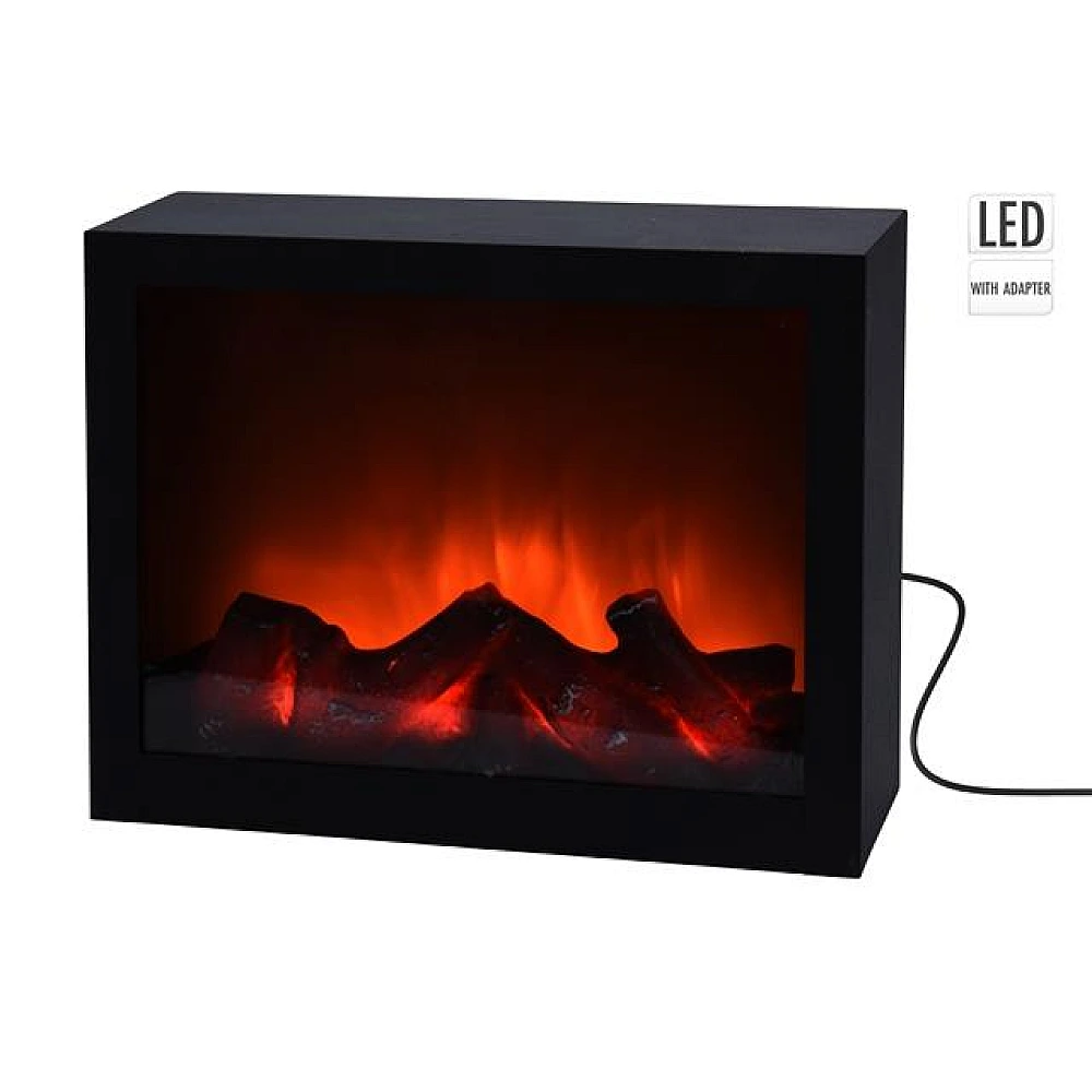 Semineu decorativ LED 29Х23Х10cm, 220V, negru
