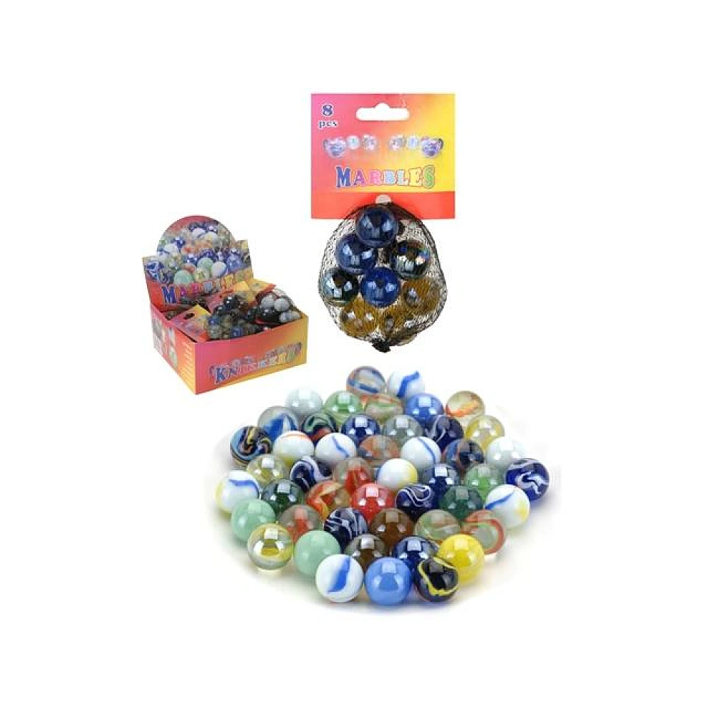 Set de bile decorative din sticla 8buc,16gr, colorate