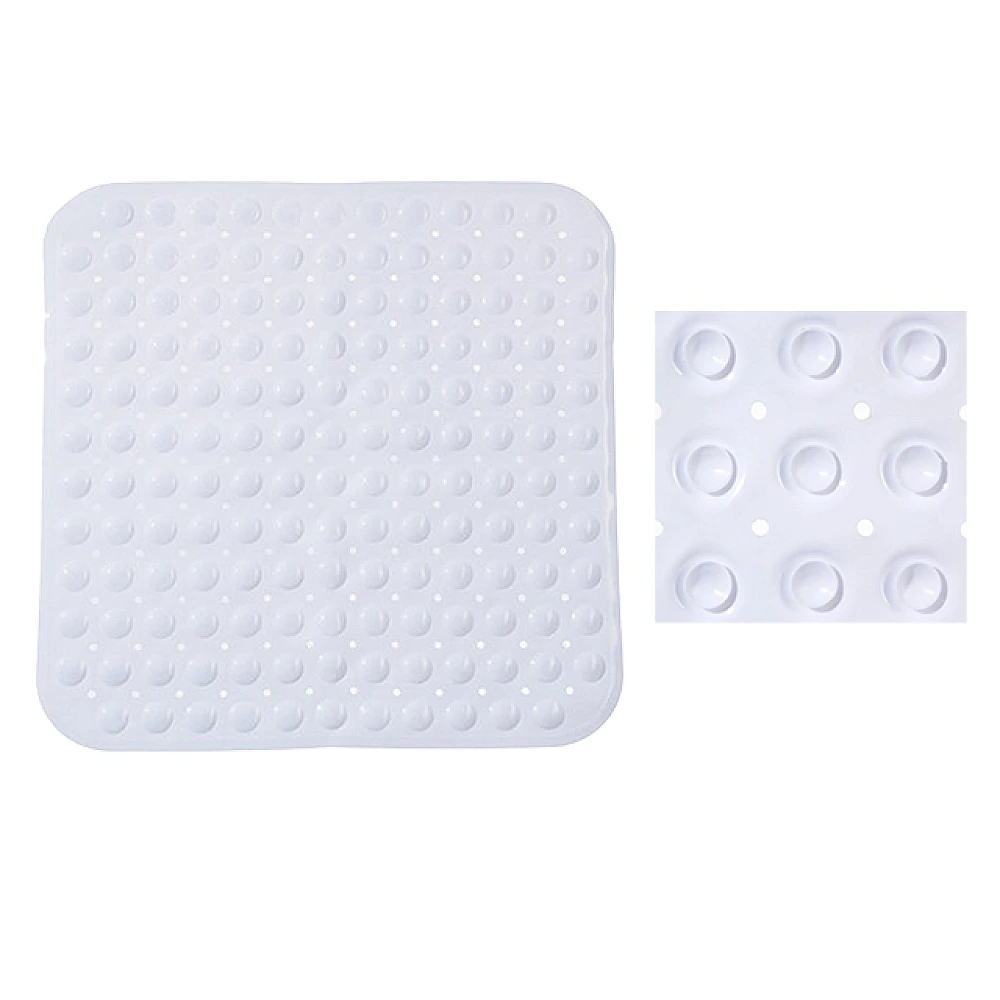 Covoras pentru dus  53X53cm Five, alb, PVC