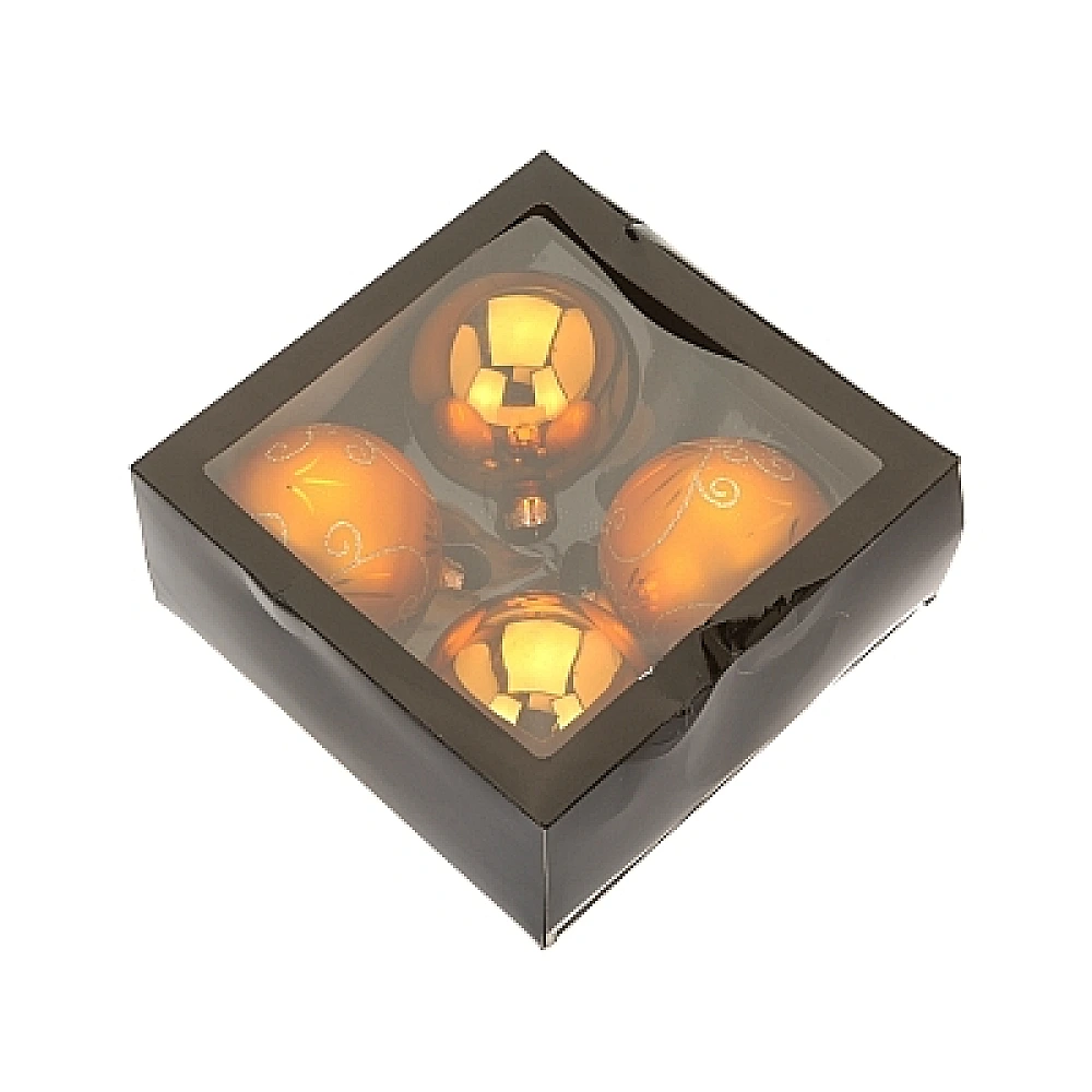 Set globuri pentru brad 4X70mm in cutie