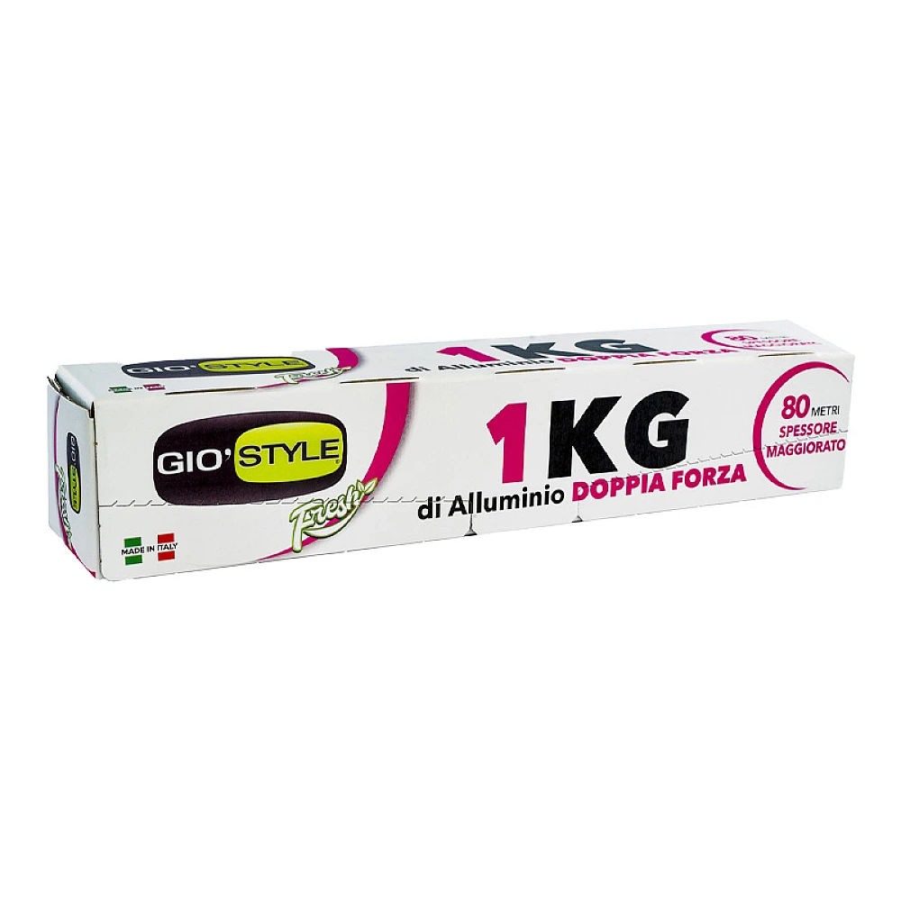 Folie de aluminiu GioStyle 80 m X 33.8 cm, rezistenta dubla