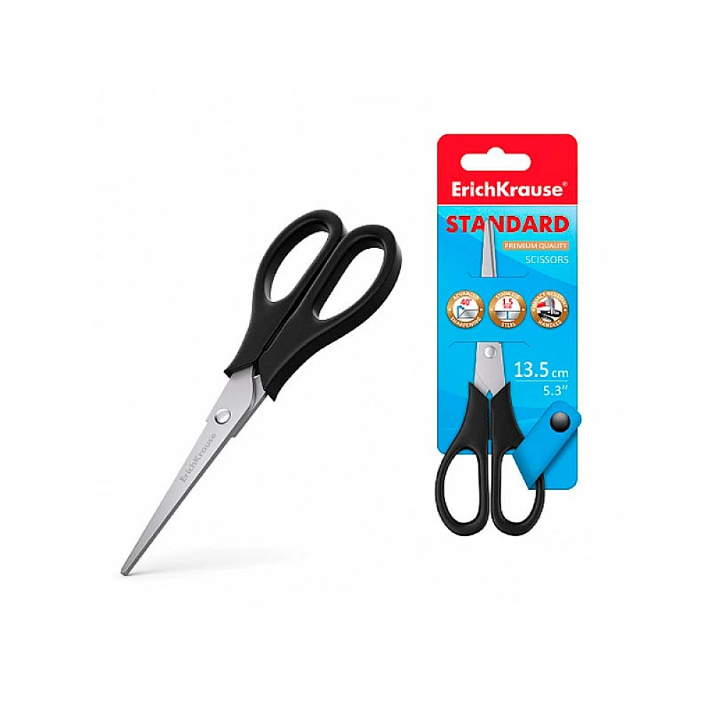 Foarfece ErichKrause EasyCut 19cm, negre