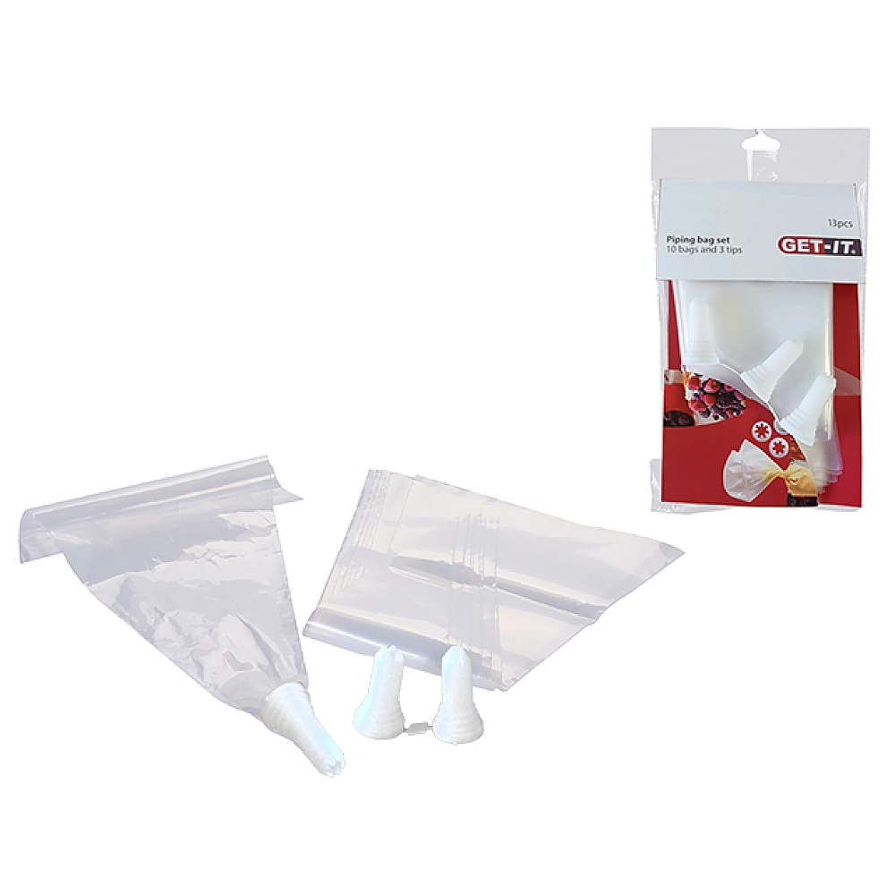 Set de cofetarie Get-it 10 pungi si 3duze