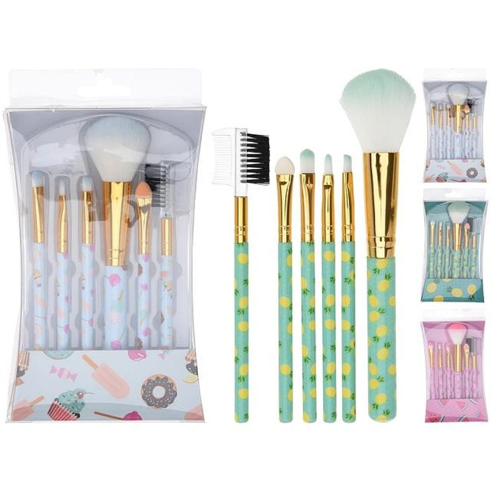 Set de perii de machiaj Eleganza Summer 6buc