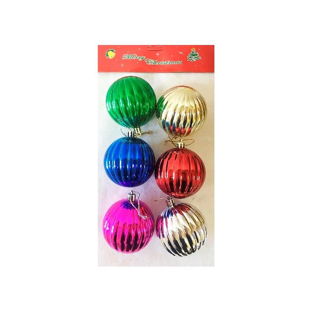 Set globuri pentru brad 6X70mm, in pachet
