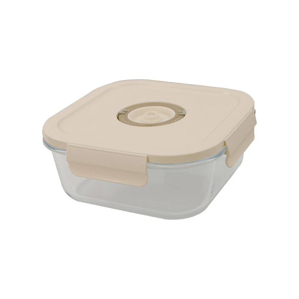 Recipient pentru vidat cu capac Frigoverre Perla 1.2 l, 18.5X18.5X7.5 cm, sticla