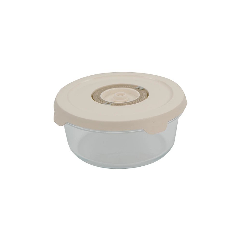 Recipient pentru vidat cu capac Frigoverre Perla 0.6 l, D16X7 cm, sticla