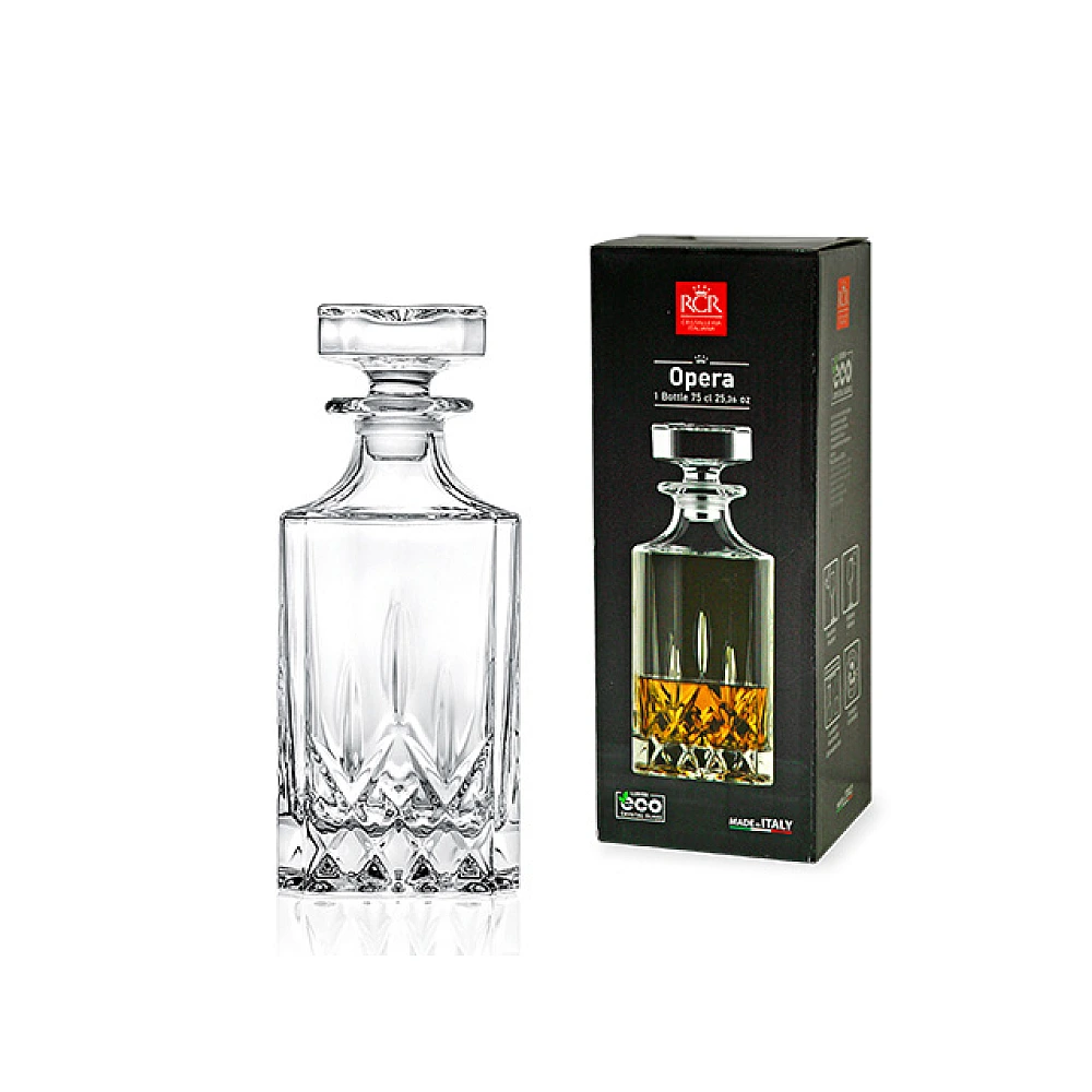 Garafa pentru bauturi tari Opera 0.75l, patrata