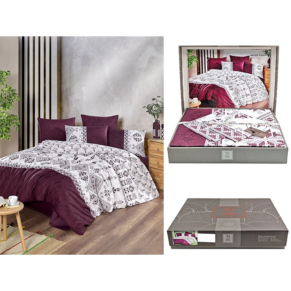 Lenjerie de pat pentru 2 persoane NH Ranforce Premium Belize 37555-03, policoton